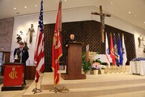 United States Marines and members of the Armed Forces gathered Nov. 15 to honor the service members and FBI agents who have died since the terrorist attacks of Sept. 11, 2001, at St. John Fisher Parish, Chicago, Ill. The memorial was organized by members of the McCarthy Group, named after Marine Medal of Honor Recipient Lt. Col. Joseph J. McCarthy, and whose sole mission is to honor those men and women who have died in service to the nation. (U.S. Marine Corps Official Photo by Capt. James F. Stenger/released)