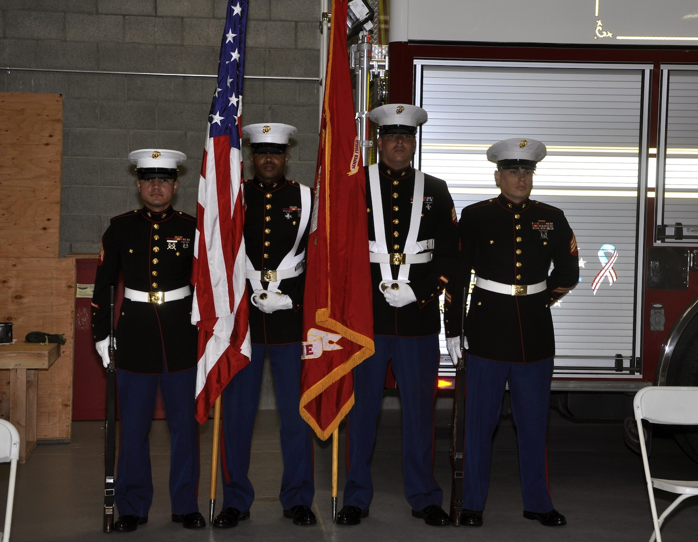 DLA Distribution San Joaquin, Calif., celebrates the Marine Corps’ 240th birthday with a cake cutting ceremony on Nov. 9.