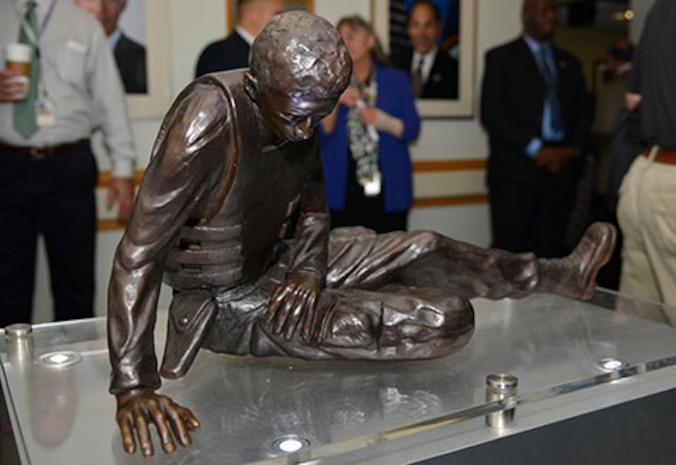 Sculpture by Vietnam War Veteran Dr. Edward Byrd of Pfc. Dennis Lee Lobbezoo, a Marine who lost his life in 1968 during the Vietnam War (Courtesy Photo/Lanelle Strawder)