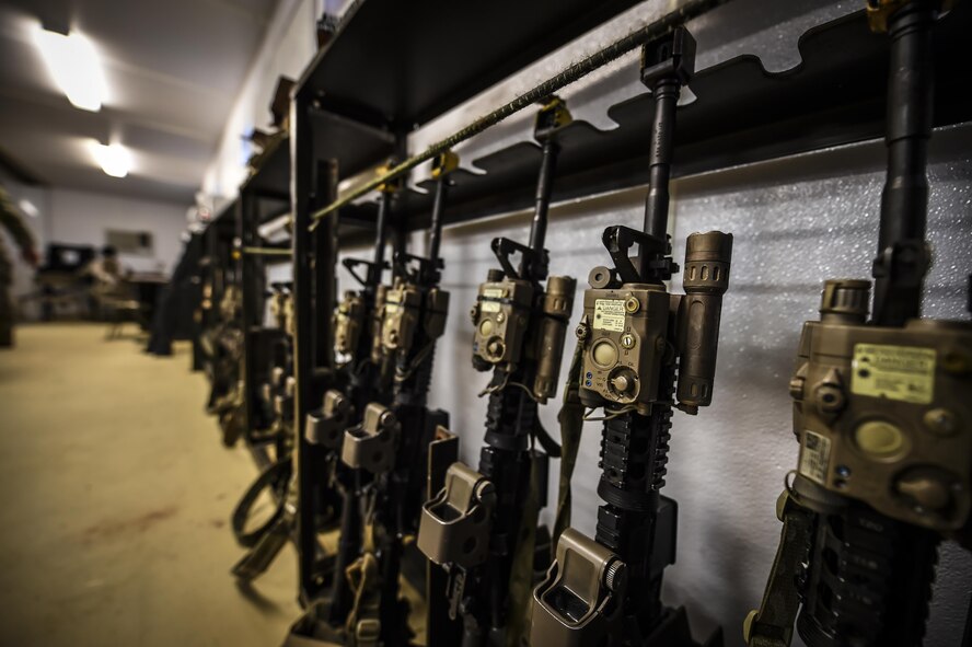 Special Tactics Airmen perform their final full-mission-profile training at the Eglin Range Complex, Fla., Nov. 11, 2015. After the final mission is completed, they will graduate and leave the Special Tactics Training Squadron, after 2 1/2 years of training, as fully-qualified special operators. (U.S. Air Force photo by Senior Airman Christopher Callaway)