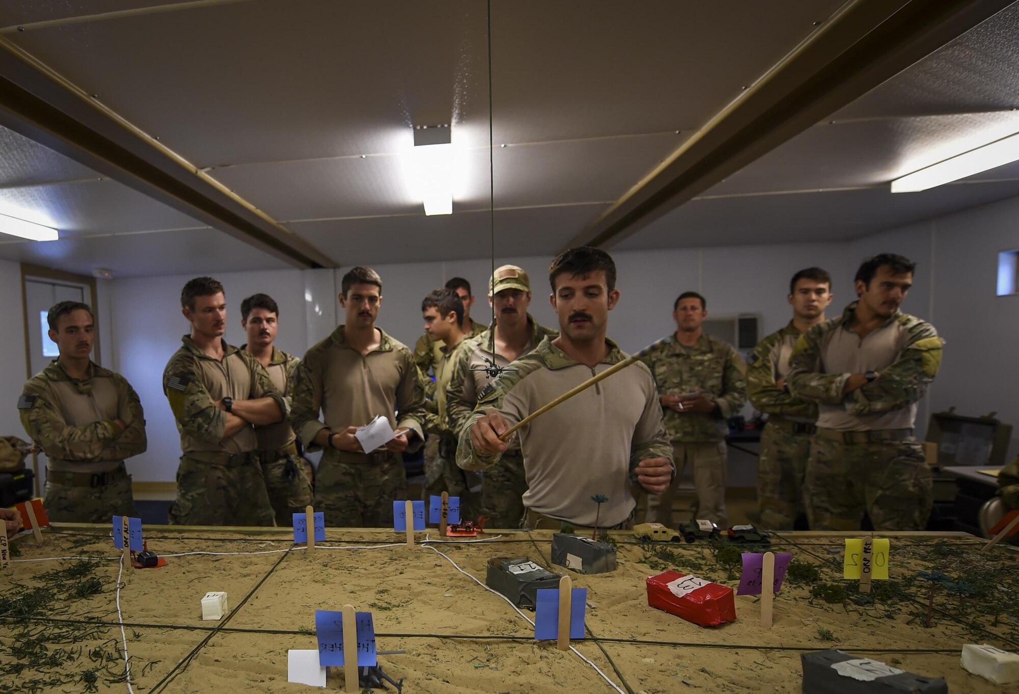 Special Tactics Airmen conduct a hostage rescue training mission using their skills gained through 2 1/2 years of training, at the Eglin Range Complex, Fla., Nov. 11, 2015. Once this final mission is completed, they will graduate and leave the Special Tactics Training Squadron and become fully-qualified special operators. (U.S. Air Force photo by Senior Airman Christopher Callaway) 