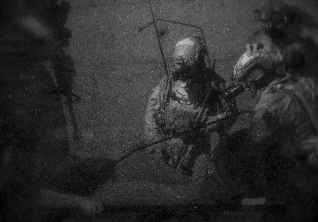 Special Tactics Airmen conduct a hostage rescue training mission using their skills gained through 2 1/2 years of training, at the Eglin Range Complex, Fla., Nov. 11, 2015. Once this final mission is completed, they will graduate and leave the Special Tactics Training Squadron and become fully-qualified special operators. (U.S. Air Force photo by Senior Airman Christopher Callaway) 