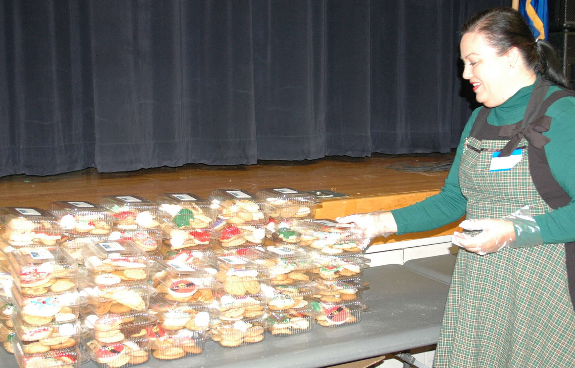 The 15th annual Airmen's Holiday Cookie Drive at Wright-Patterson Air Force Base is set for Dec. 2, and volunteers will again package donations of cookies and other treats at the Community and Airman Center to deliver to unaccompanied Airmen. (Courtesy photo)