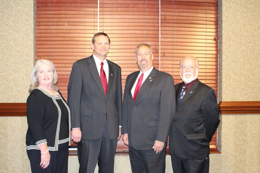 New officers for the Arnold Community Council are (l-r): Pruda Ross, treasurer; Jim Herron, incoming president; Brian Skelton, incoming vice president; Claude Morse, secretary. (U.S. Air Force photo/ Holly Fowler)