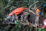 Members from the Defense POW/MIA Accounting Agency (DPAA), screen through dirt in Arunachal Pradesh, India during the search and recovery efforts to retrieve eight US Army Air Corps members that went down with the aircraft in 1942. DPAA conducts global search, recovery and laboratory operations to identify unaccounted-for Americans from past conflicts in order to support the Department of Defense's personnel accounting efforts. (DoD photo by SSgt Erik Cardenas/U.S. Air Force)