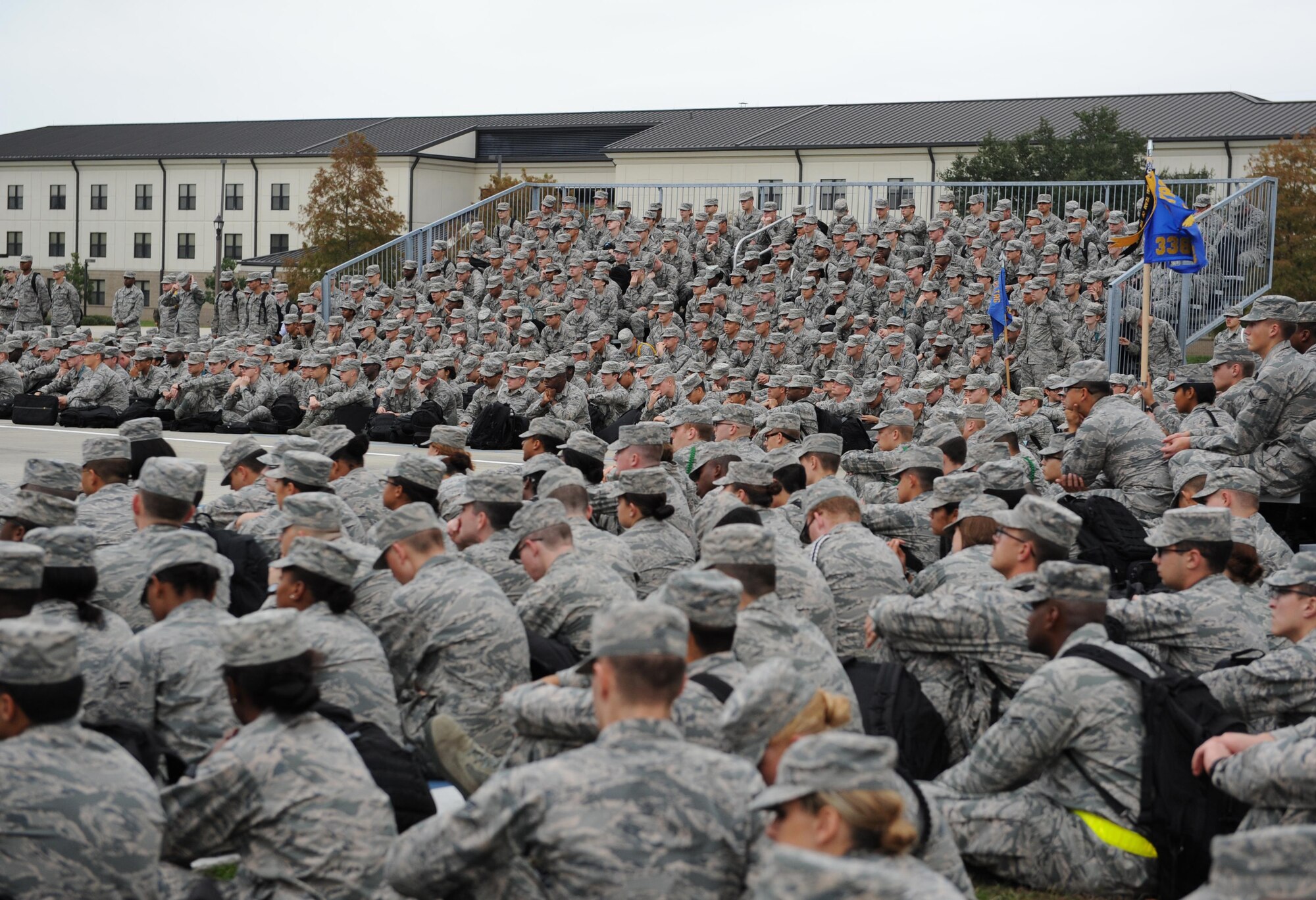Airmen from the 81st Training Group listen to Keesler Airmen share their personal stories of resiliency during the Storytellers event at the Levitow Training Support Facility Nov. 16, 2015, Keesler Air Force Base, Miss. The event was one of several held during Wingman Week to reinforce the wingman concept and focus on unit cohesion and wellness. (U.S. Air Force photo by Kemberly Groue)