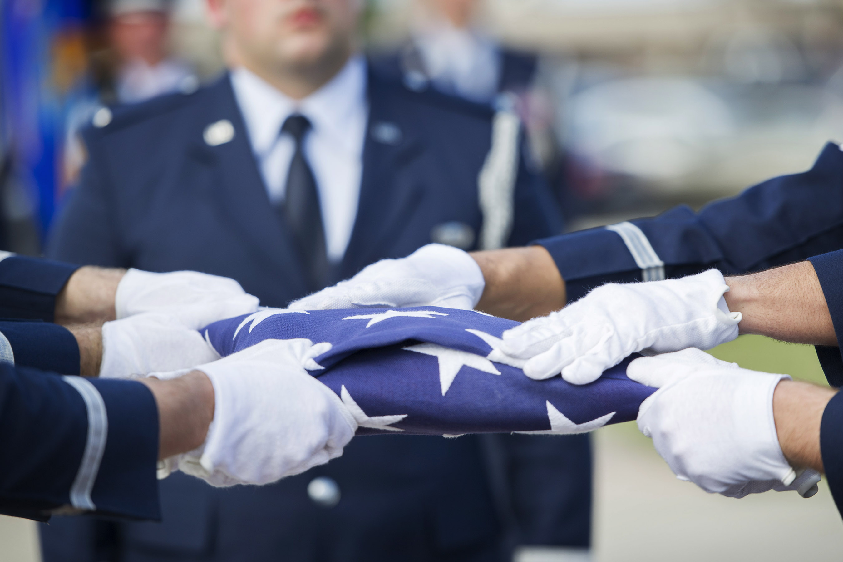 Military funeral deals flag folding