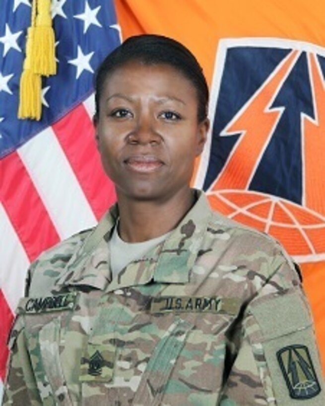 335th Signal Command (T)(P) Command Sergeant Major Sharon Campbell.