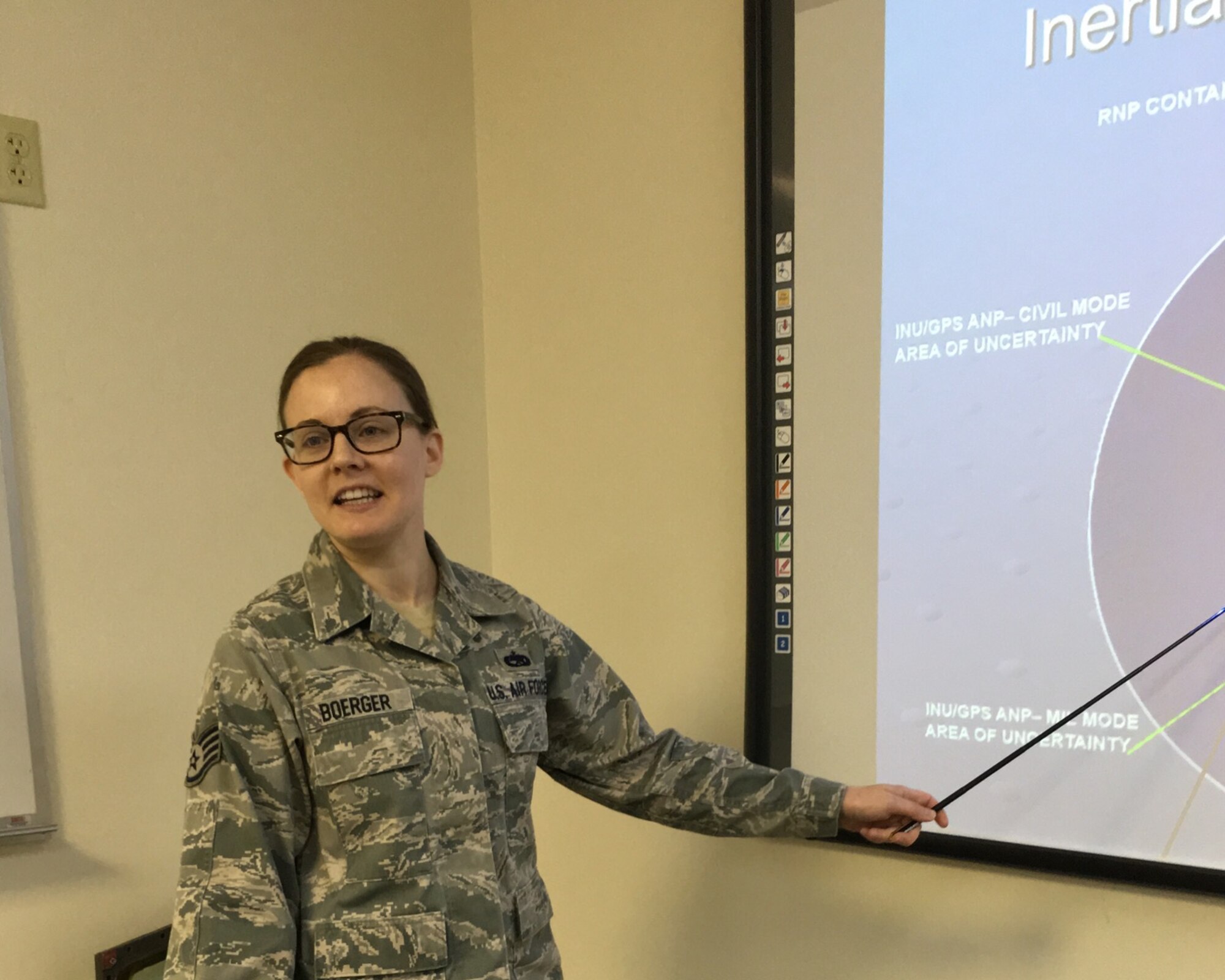 Staff Sgt. Mary Boerger, 373rd Training Squadron Detachment 13 instructor and native of Ponte Vedra Beach, Fla., has been in the Air Force for eight years and is the Instructor of the Week at Sheppard Air Force Base, Texas, for the week of Nov. 17-23, 2015. (U.S. Air Force courtesy photo)