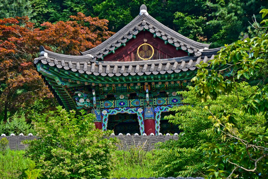 Waujeongsa Buddhist Temple, more commonly known as Wawoojeong Temple, is the youngest temple in South Korea, located about a 10 minute drive from Yongin and approximately two hours west of Osan AB. The temple is home to the world’s largest Wabul, reclining Buddha, at 10 feet high and 32 feet long and has more than 3,000 other Buddha statues. The area offers vibrant scenery and architecture along with peaceful trails and lush surroundings. (U.S. Air Force photo/Senior Airman Kristin High)