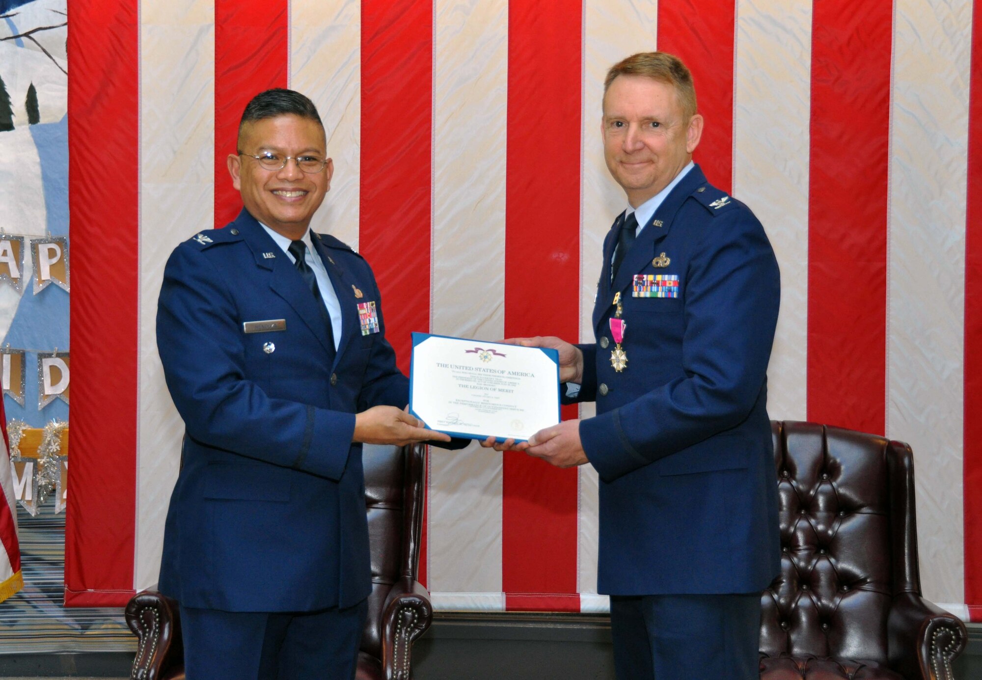 TRAVIS AIR FORCE BASE, Calif. -- Col. Stuart A. Toft, 349th Mission Support Group commander, retired after 30 years of service, November 22, 2015. During the ceremony, Toft was also awarded the Legion of Merit for extraordinary service during his tenure.  (U.S. Air Force photo/Staff Sgt. Cindy G. Alejandrez)

