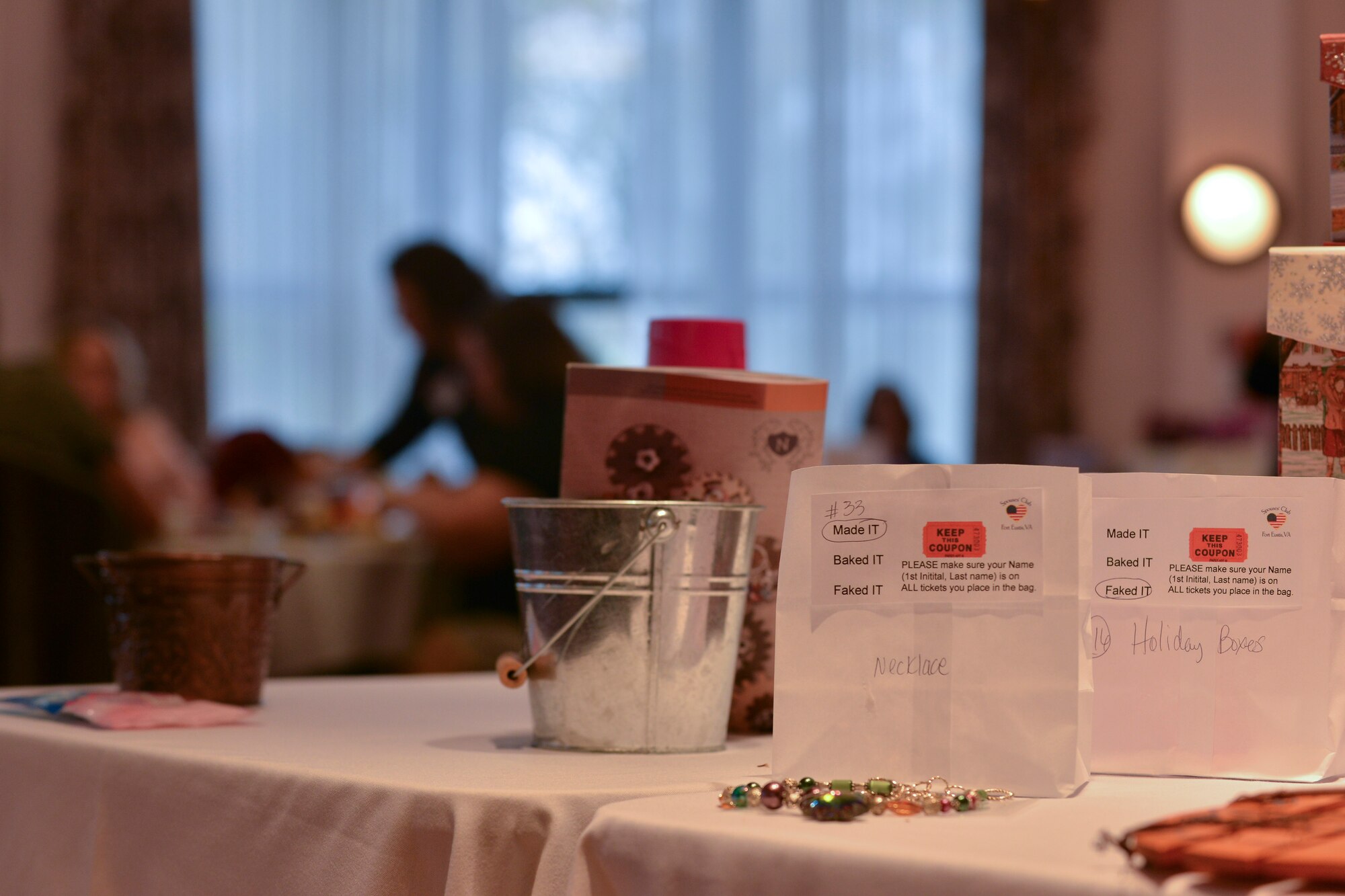 Fort Eustis’ Spouses Club (SCFE) members attend a monthly luncheon at Fort Eustis, Va., Nov. 19, 2015. The luncheons take place the third Thursday of every month and are open to SCFE members married to U.S. Soldiers of any rank. (U.S. Air Force photo by Staff Sgt. Natasha Stannard)