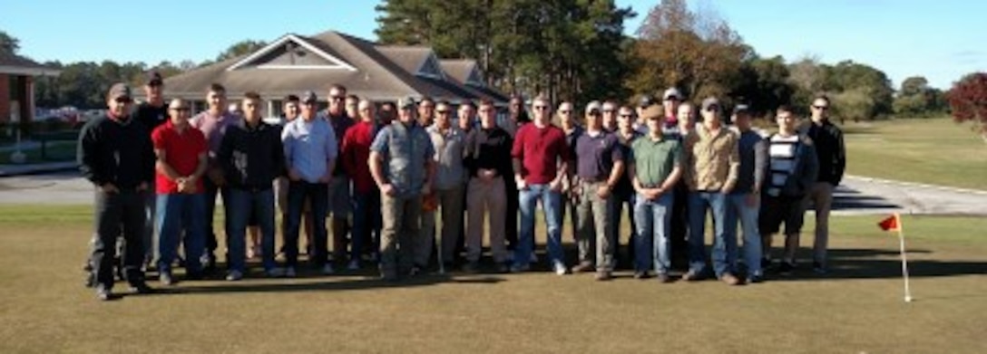 20 Nov 2015 - WTBN Marines, sailors, and civilians enjoy a battalion golf outing.  LCpl Griffin, Headquarters Company Clerk, planned, coordinated, and, with the assistance of the WTBN Operations Officer, oversaw the entire event.  Many of the participants had never played golf before, but everyone enjoyed a day on the links and the friendly spirit of competition.