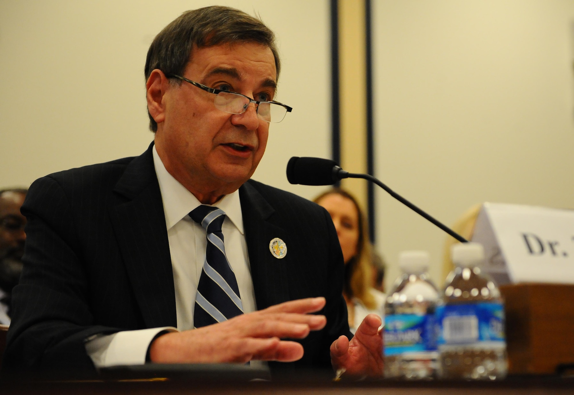 Dr. Greg L. Zacharias, the chief scientist of the Air Force, testifies before the House Armed Services Committee on Capitol Hill, Nov. 19, 2015. The subject of the hearing was advancing the science and acceptance of autonomy for future defense systems. (U.S. Air Force photo/Senior Airman Hailey Haux)