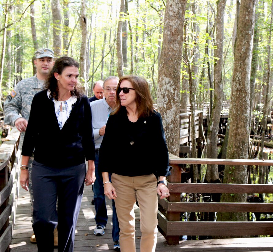 In October, the Honorable Jo-Ellen Darcy, Assistant Secretary of the Army for Civil Works, visited the Charleston District and visited mitigation sites, Charleston Harbor and had lunch with the Charleston County School District Superintendent to discuss the Corps STEM program.