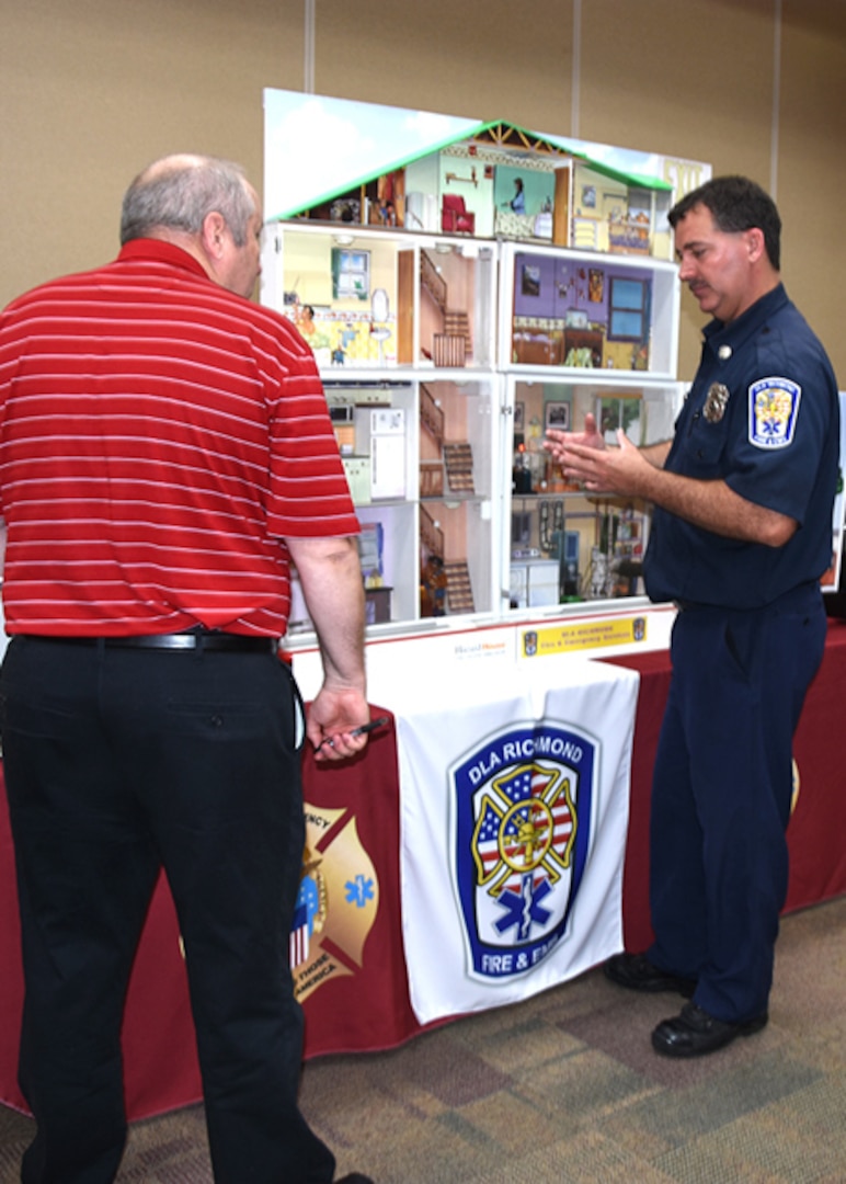 Employees learned about proper safety measures at work and home during the Defense Supply Center Richmond, Virginia, Safety Stand Down Day program at the Lotts Conference Center, Nov. 19, 2015. 