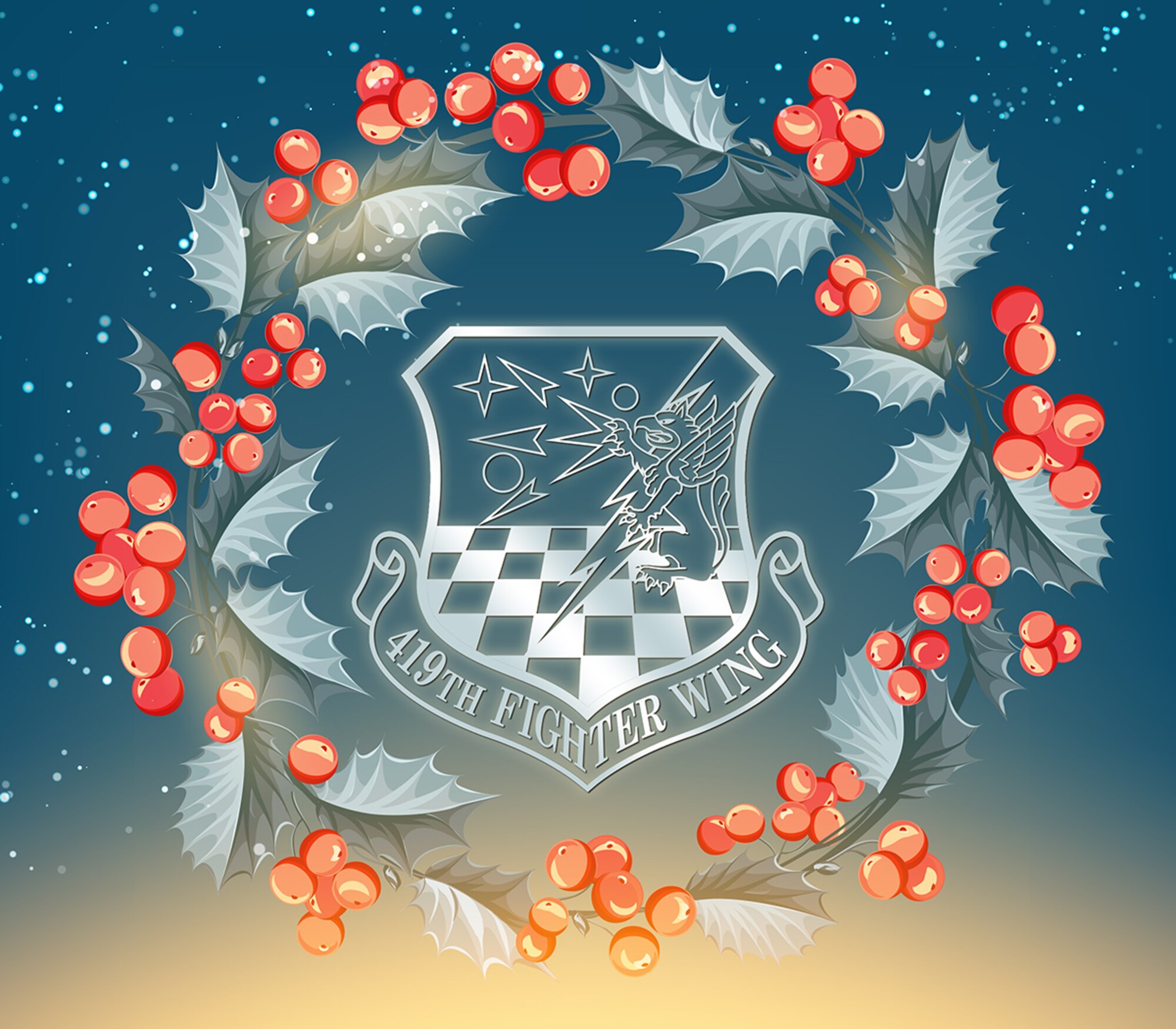 The 419th Fighter Wing's annual children's Christmas party will take place at Hangar 37 Dec. 6  at 1 p.m. (U.S. Air Force graphic/Kent Bingham)