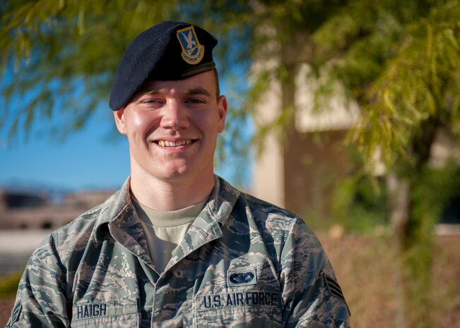 “When I was a little kid, I went to my grandparents for Thanksgiving and all of my family would come from either in-state or out-of-state but it was really nice to see everyone together.” – Senior Airman Tyler Haigh, 99th Security Forces Squadron pass and identification technician (U.S. Air Force photo by Airman 1st Class Jake Carter)