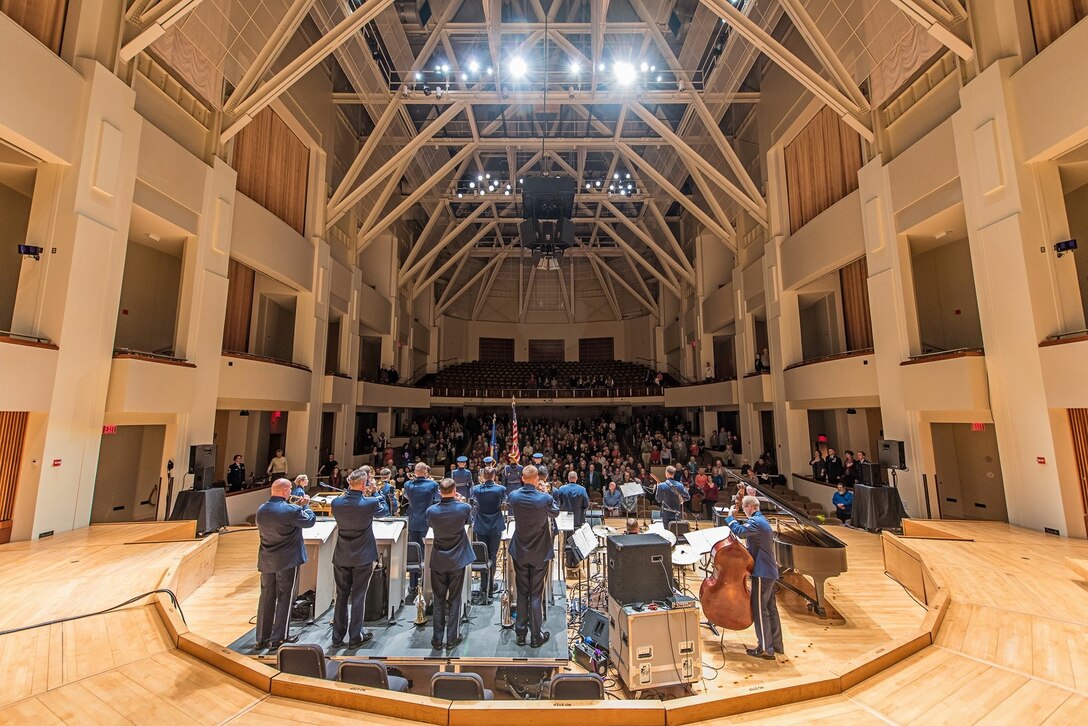 The Airmen of Note recently performed with renowned jazz saxophonist Walt Weiskopf at the Clarice Smith Performing Arts Center at the University of Maryland.  The performance was the final installment in the band's 2015 Jazz Heritage Series. (U.S. Air Force Photo by Senior Master Sgt Bob Kamholz/released)