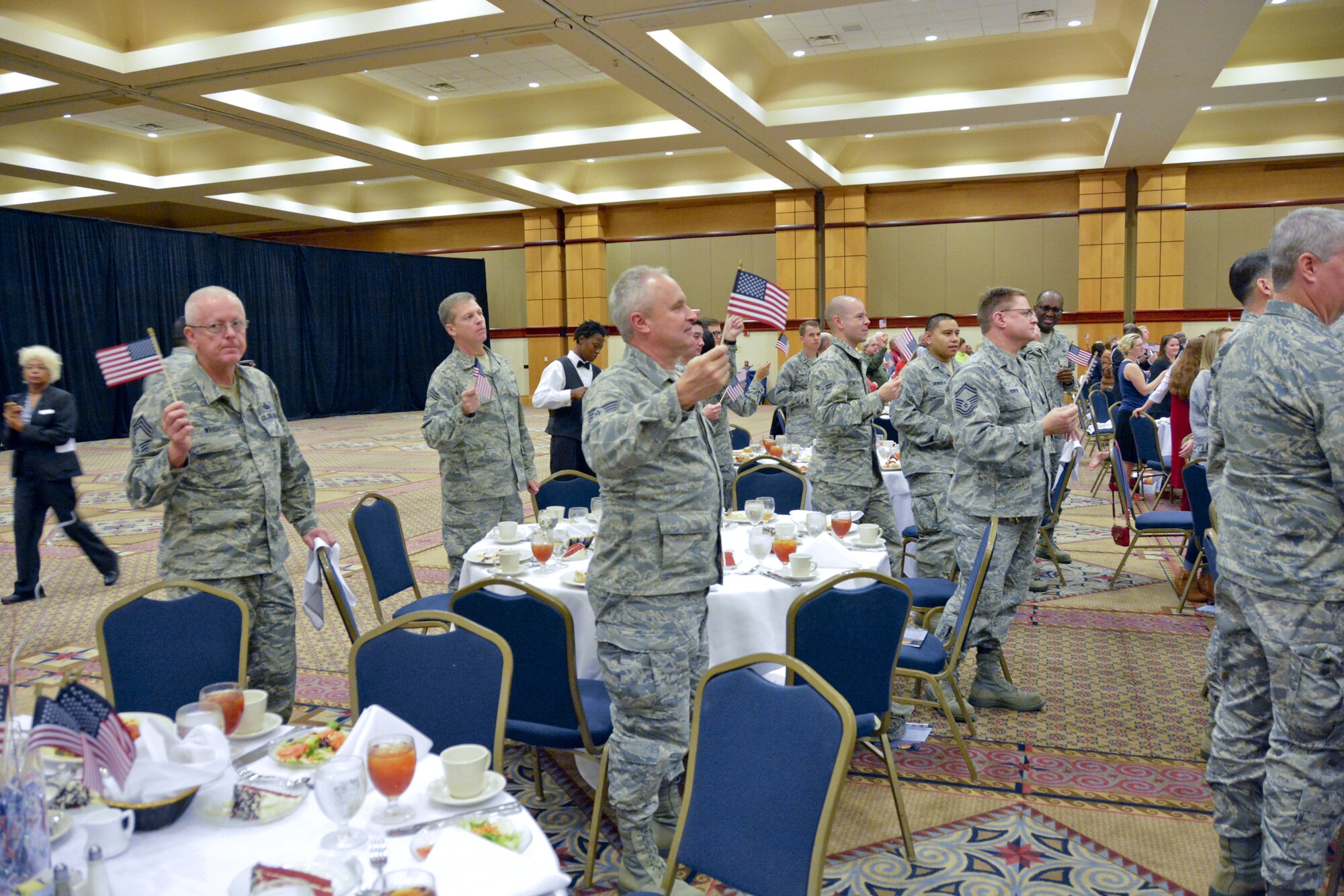 Airmen from the 117th Air Refueling Wing, Birmingham, Alabama attend Veterans Day activities in Birmingham, Ala. November 10, 2015 and November 11, 2015 (U.S. Air National Guard photo by Senior Master Sgt. Ken Johnson/Released)
