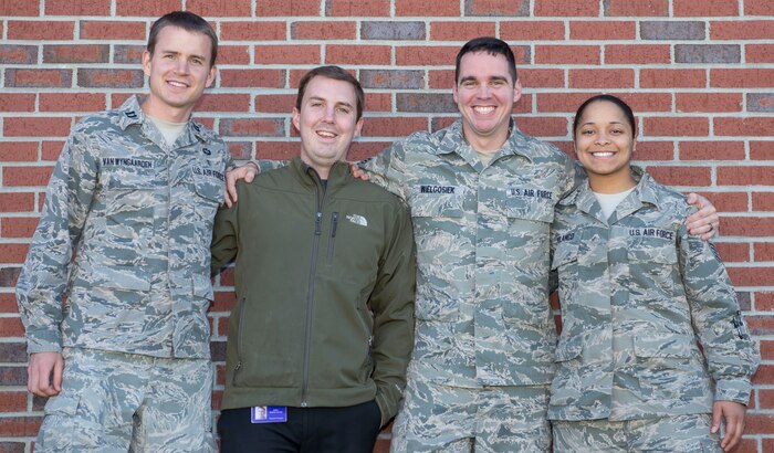 The 628th Medical Group’s Physical Therapy team immersed themselves with the 628th Security Forces Squadron to develop better workout and treatment regimens for the Security Forces members on Joint Base Charleston – AB, S.C., on Nov. 23, 2015. The Physical Therapy team and 628th MDG officers participated in the program. (U.S. Air Force photo/Airman 1st Class Thomas T. Charlton)