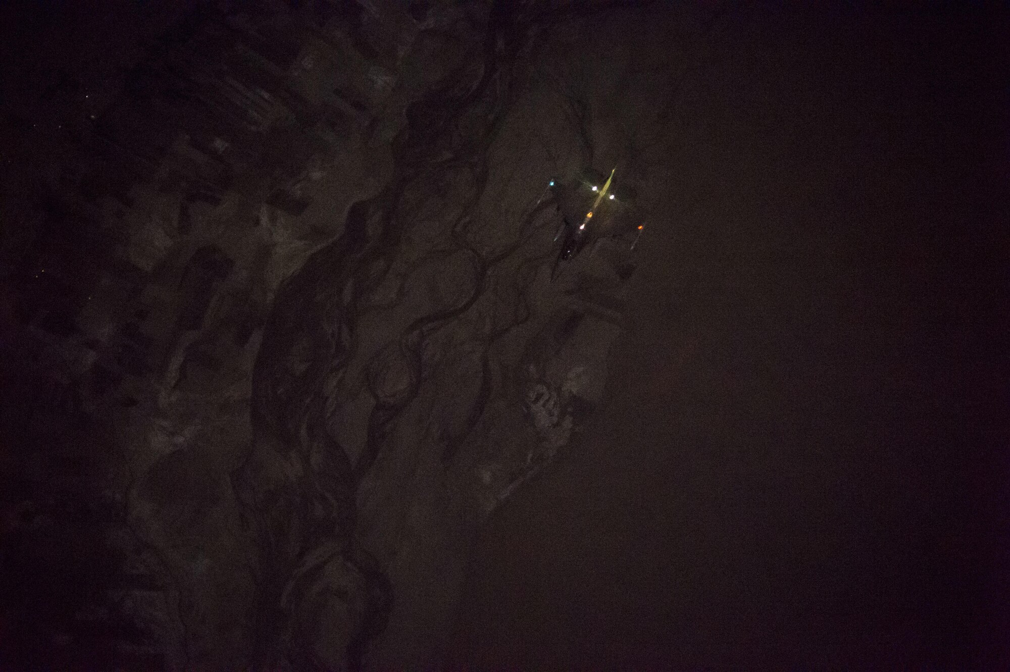 A U.S. Air Force F-16 Fighting Falcon assigned to the 421st Fighter Squadron flies over Southwest Asia, Nov. 23, 2015. Coalition forces fly daily missions in support of Operation Inherent Resolve.(U.S. Air Force photo by Staff Sgt. Corey Hook/Released)