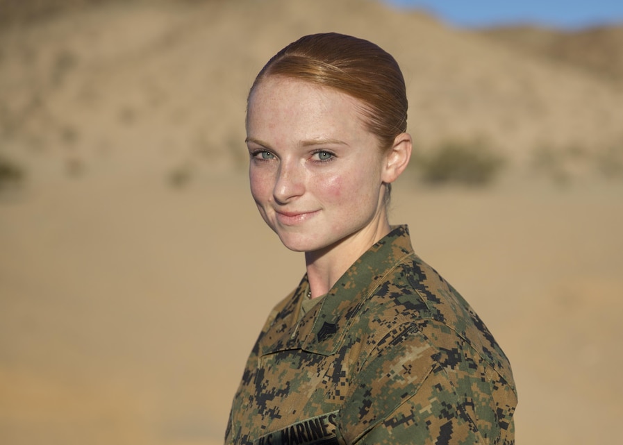 Sgt. Heather Keasler, platoon sergeant, Installation Personnel Administration Center, enjoys studying language and culture to broaden her understanding about the world. She hopes to become a drill instructor and help make Marines who will excel above the highest military standard. (Official Marine Corps photo by Lance Cpl. Connor Hancock/Released)