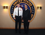 U.S. Navy Adm. Cecil D. Haney (right), U.S. Strategic Command (USSTRATCOM) commander, poses for a photo with Royal Australian Navy Vice Adm. Raymond J. Griggs, Vice Chief of the Australian Defence Force, during Griggsâ€™ visit to USSTRATCOM headquarters, Offutt Air Force Base, Neb., Nov. 30, 2015. While here, Griggs participated in a series of discussions with USSTRATCOM senior leaders to gain a better understanding of the command and its missions. Hosting Griggsâ€™ visit is one of many of USSTRATCOMâ€™s ongoing efforts to build and maintain enduring relationships with partner nations to confront the broad range of global challenges. One of nine DoD unified combatant commands, USSTRATCOM has global strategic missions, assigned through the Unified Command Plan, which include strategic deterrence; space operations; cyberspace operations; joint electronic warfare; missile defense; intelligence, surveillance and reconnaissance; combating weapons of mass destruction; and analysis and targeting. (USSTRATCOM photo by Steve Cunningham)