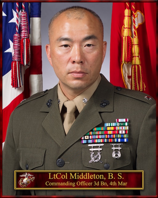 Lieutenant Colonel Brian S. Middleton > 1st Marine Division > Biography