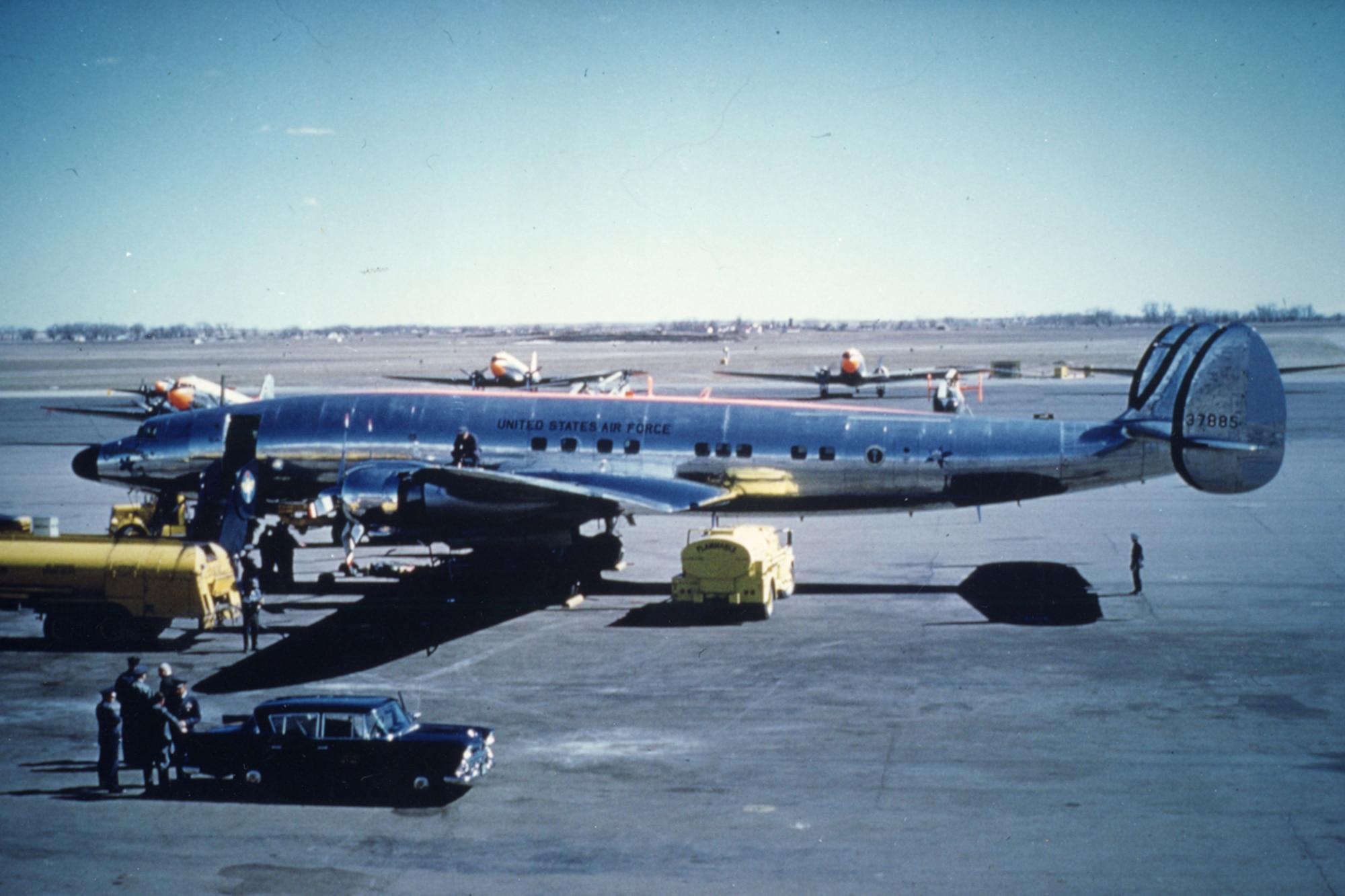 Columbine III being prepared for a flight. (U.S. Air Force photo)