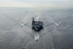 TOKYO BAY, Japan (Oct. 1, 2015) - The aircraft carrier USS Ronald Reagan (CVN 76) transits Tokyo Bay en route to Fleet Activities Yokosuka, Japan. Ronald Reagan and its embarked air wing, Carrier Air Wing (CVW) 5, provide a combat-ready force that protects and defends the collective maritime interests of its allies and partners in the Indo-Asia-Pacific region. 