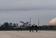F-15E Strike Eagles assigned to the 4th Fighter Wing taxi as another takes flight Oct. 1, 2015, at Seymour Johnson Air Force Base, North Carolina, in preparation for Hurricane Joaquin. The wing’s aircraft were repositioned to Barksdale AFB, Louisiana, as a precautionary measure to avoid potential damage from high winds associated with Hurricane Joaquin. (U.S. Air Force photo/Senior Airman Aaron J. Jenne)