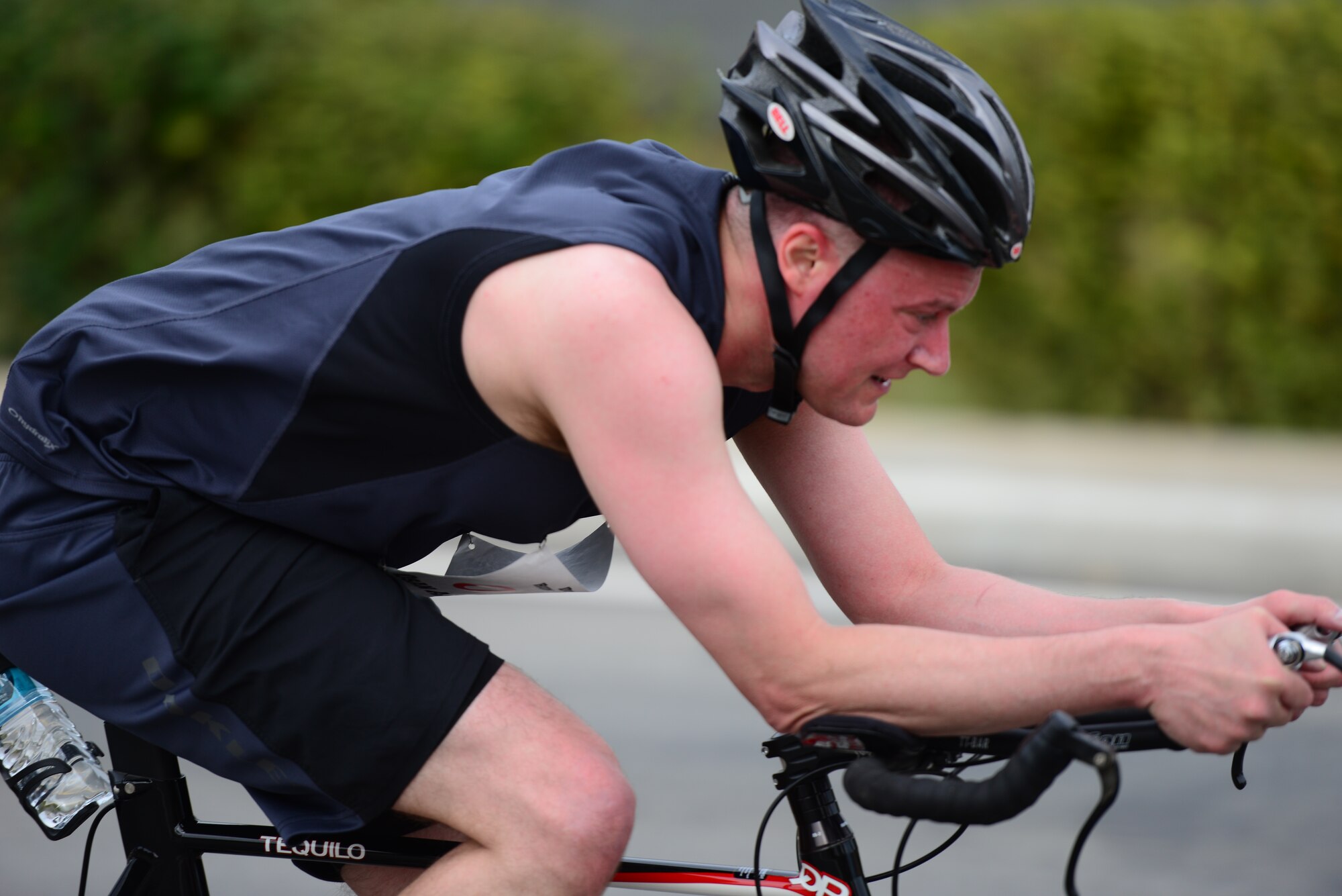 Airmen and Soldiers from across the base engaged in a race that combined both running and cycling as part of the second annual Osan Cup held at Osan Air Base, Republic of Korea, Sept. 30, 2015. Competing either alone or as a member of a team the participants contributed to their squadrons overall standing during the two-day event. 
(U.S. Air Force photo/Staff Sgt. Amber Grimm)
