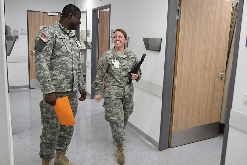 Eric Kunawotor, 38, of Ghana, had never worked with a U.S. Army Reserve Soldier before he met Sgt. Josephine Charlotte Morton. He was impressed with her professionalism and eagerness to learn. (Photo by Staff Sgt. Rick Scavetta, 7th Mission Support Command)