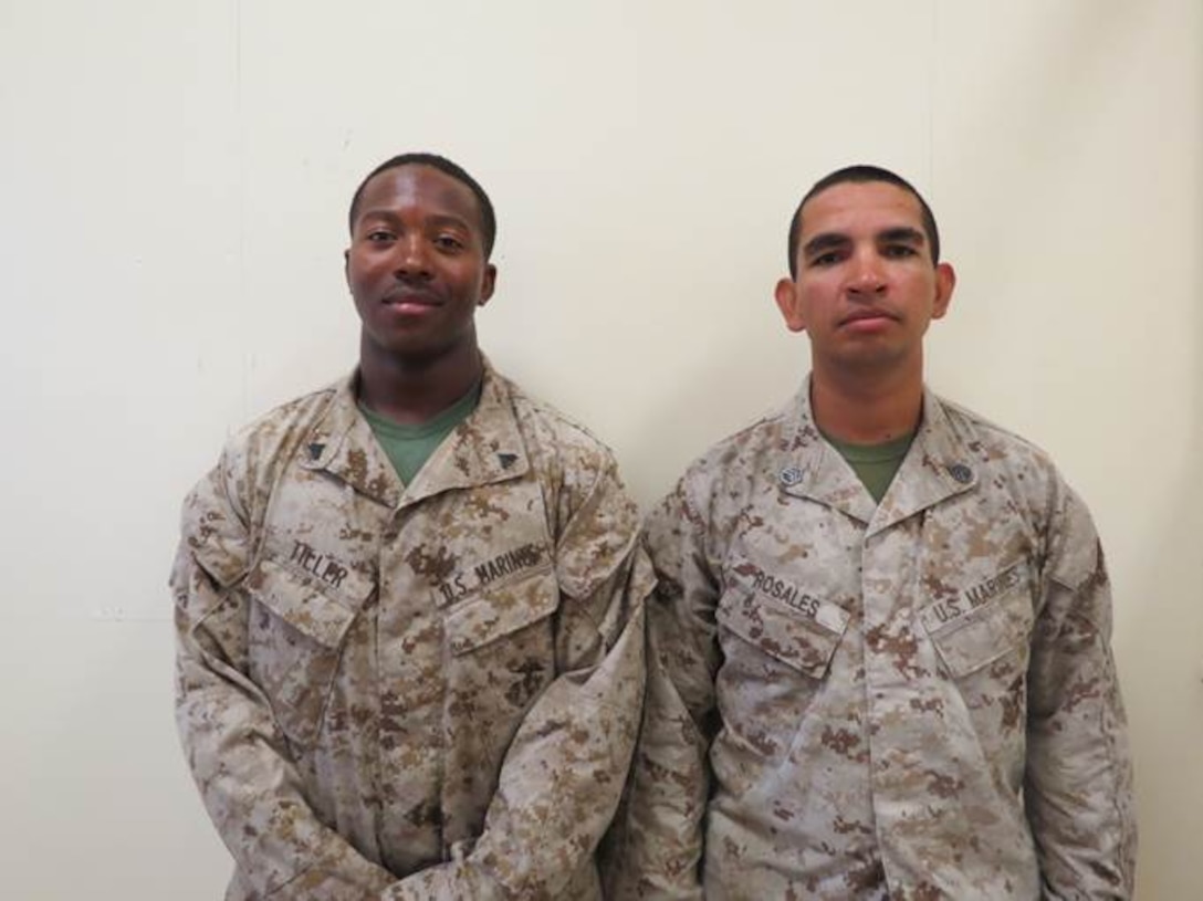 02 Oct 2015 - Coach of the Week Cpl Tiller, Uhuru K. With 2D TRANS SPT BN and High Shooter SSgt Rosales, Fabian I. Shot a 343 with MACS - 2
