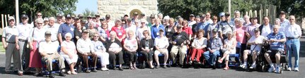 2nd (Indianhead) Infantry Division veterans gather in the Quadrangle. This is the first year the group has held a reunion at Fort Sam Houston, the home of 2nd ID from 1919-1942.