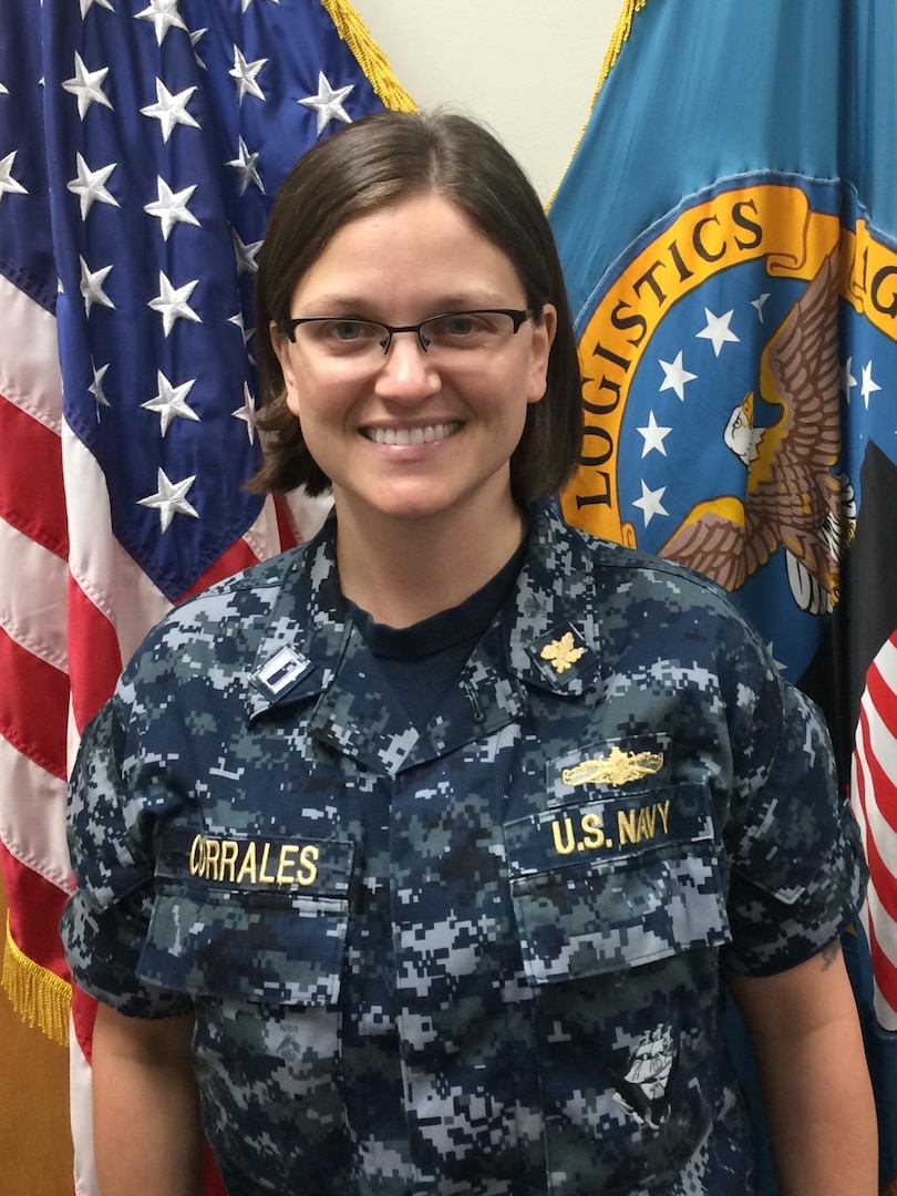 Navy Lt. Jill Corrales, retail manager at Defense Logistics Agency Distribution Cherry Point, N.C., has received the Company Grade Officer of the Quarter award for third quarter, fiscal year 2015.