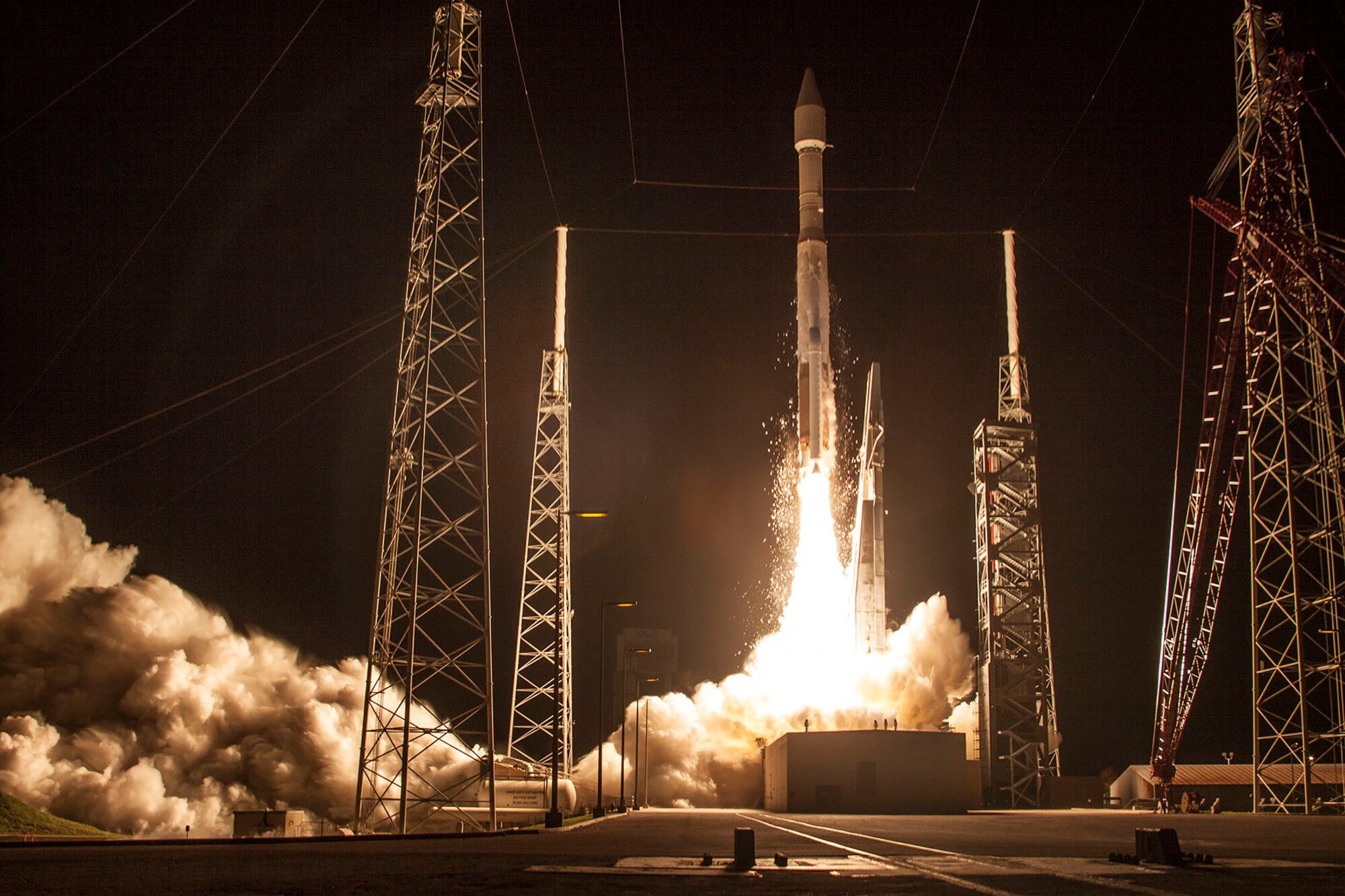 The U.S. Air Force’s 45th Space Wing supported the United Launch Alliance’s 100th launch, an Atlas V 421 flying the Morelos-3 communications satellite for Mexico’s Secretariat of Communications and Transportation on Oct. 2. from Launch Complex 41 here at 6:28 a.m. EDT. (Courtesy photo by ULA)