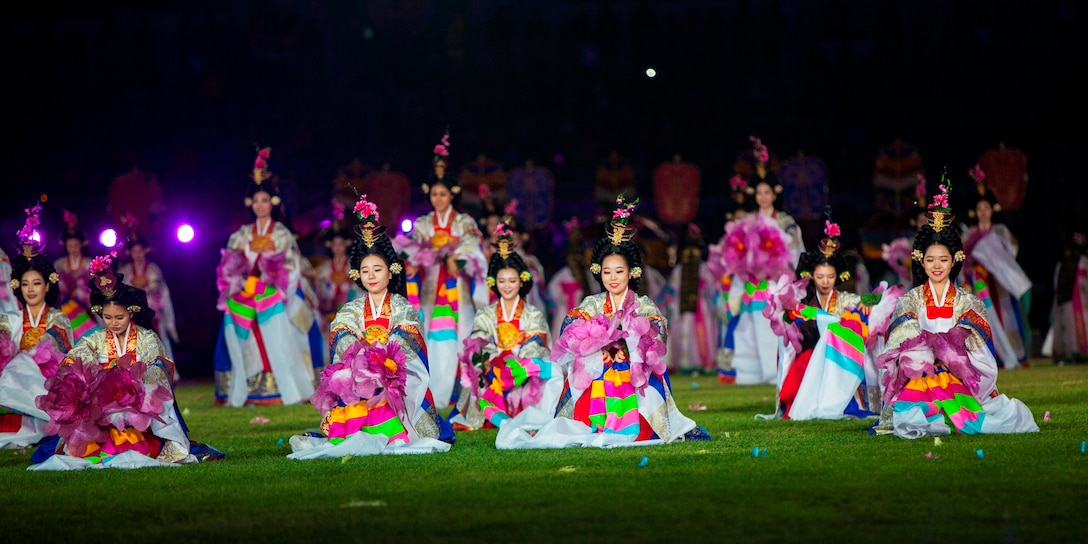 Athletes of over 100 nations joined together in Mungyeong, South Korea, for the Opening Ceremony of the 2015 6th Conseil International du Sport Militaire (CISM) World Games. The ceremony included the marching in of each nation, words from the president of South Korea and many Korean cultural dances. The CISM World Games provides the opportunity for the athletes of these nations to come together and enjoy friendship through sports. The sixth annual CISM World Games are being held aboard Mungyeong, South Korea, Sept. 30 - Oct. 11.