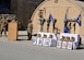 Maj. Met Berisha, 455th Expeditionary Security Forces Squadron commander, shares his condolences for six fallen Airmen during a fallen comrade memorial ceremony Oct. 3, 2015, at Bagram Airfield, Afghanistan. The Airmen lost their lives when their C-130J Super Hercules crashed shortly after takeoff from Jalalabad Airfield in Afghanistan, Oct. 2, 2015. Capts. Jordan Pierson and Jonathan Golden, Staff Sgt. Ryan Hammond and Senior Airman Quinn Johnson-Harris were pilots and crew members. Airman 1st Class Kcey Ruiz and Senior Airman Nathan Sartain were security forces fly away security team members. (U.S. Air Force photo/Senior Airman Cierra Presentado)