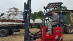U.S. Army Spc. Joshua Monk, a forklift operator in the 1052nd Transportation Company, South Carolina National Guard, from Kingstree, South Carolina, assists in moving and delivery of sandbags from the Wateree Correctional Institute to county emergency managers in Chesterfield to assist in flood response Oct. 3, 2015. Gov. Nikki Haley declared a state of emergency Oct. 1, 2015, to prepare for projected historic amounts of rainfall to impact the Carolinas after a weather system collided with the outer bands of Hurricane Joaquin off the coast, resulting in significant amounts of rain to fall in the region.