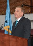 Michel Zajur, founder of the Virginia Hispanic Chamber of Commerce, was the keynote speaker for a Hispanic American Heritage Month program Sept. 29, 2015 at the Lotts Conference Center on Defense Supply Center Richmond, Virginia. 