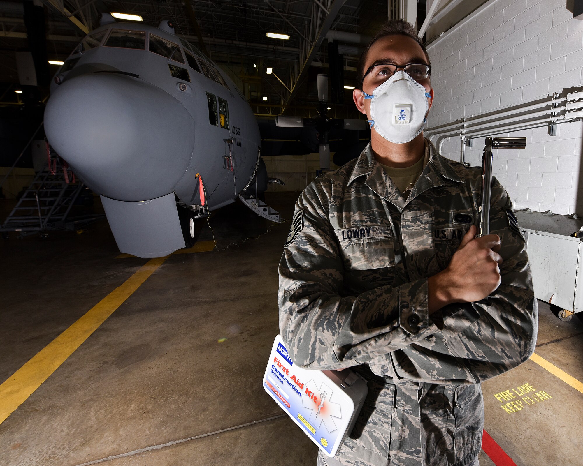 Staff Sgt. Benjamin Lowry, 911th Maintenance Squadron fuel cell technician, poses for a photo on Oct. 3, 2015 at Pittsburgh International Airport Air Reserve Station, Pa. Lowry, who maintains and repairs the fuel system of C-130s in the military, is a physical therapist in the civilian world and also represents this month’s Airmen of the Burgh. (U.S. Air Force photo by Staff Sgt. Joshua J. Seybert)