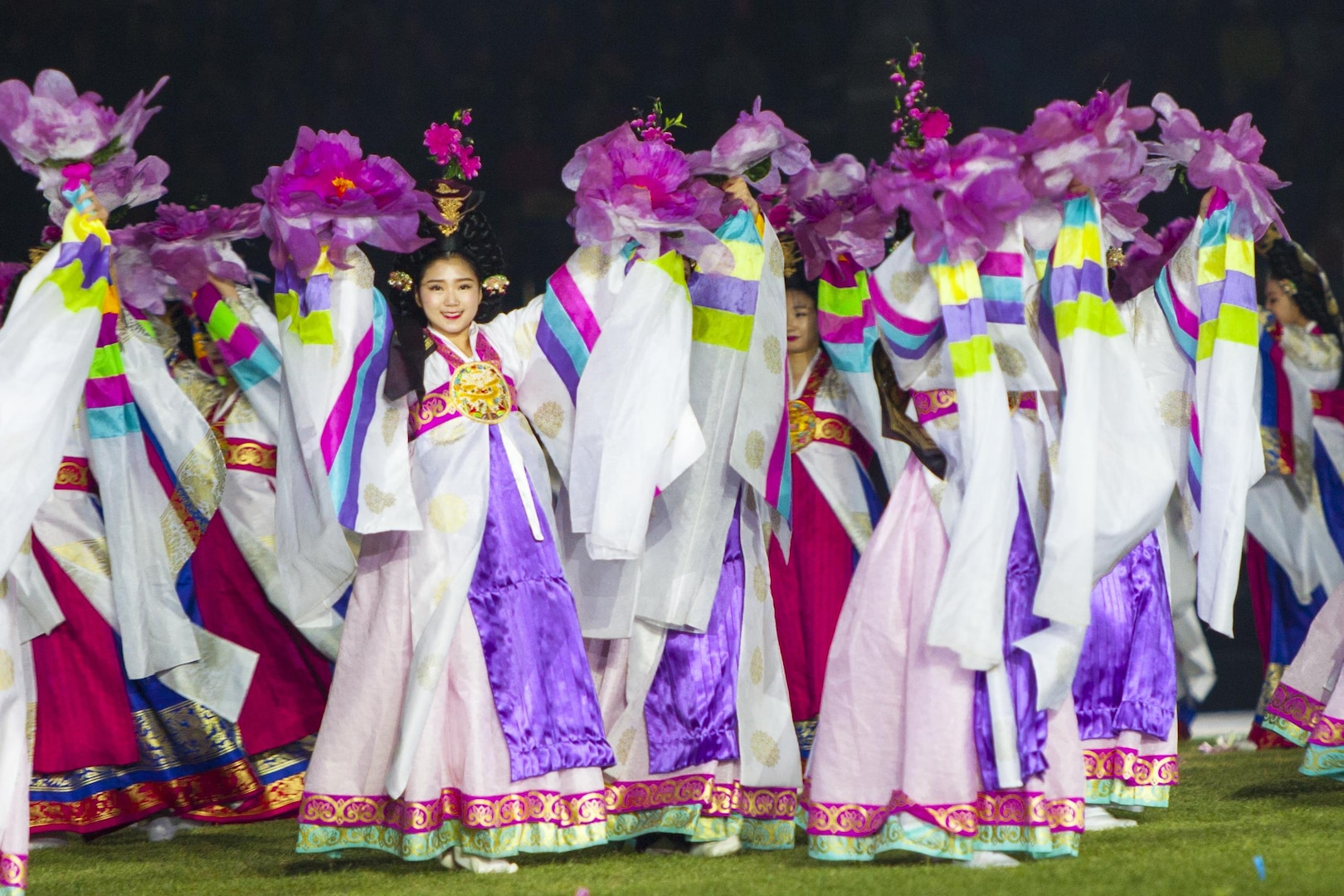 Athletes of over 100 nations joined together in Mungyeong, South Korea, for the Opening Ceremony of the 2015 6th Conseil International du Sport Militaire (CISM) World Games. The ceremony included the marching in of each nation, words from the president of South Korea and many Korean cultural dances. The CISM World Games provides the opportunity for the athletes of these nations to come together and enjoy friendship through sports. The sixth annual CISM World Games are being held aboard Mungyeong, South Korea, Sept. 30 - Oct. 11.