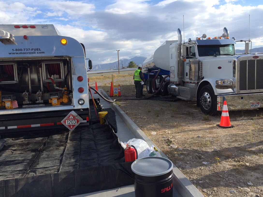 As part of National Preparedness Month, DLA Energy participated in a Federal Emergency Management Agency drill this month in Salt Lake City, Utah, demonstrating their ability to support delivery of ground fuel products via retail tank wagon to a local vendor tank truck.