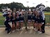 Members from the 157th Air refueling wing pose with University of New Hampshire cheerleaders and mascots at Boulder Field in Durham, N.H., Oct 3, 2015. The members were there to promote the NHANG and get people interested in joining. (N.H. Air National Guard photo by Airman Ashlyn J. Correia/RELEASED)