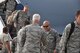 Members of the 931st Air Refueling Group are greeted by their peers after returning from a deployment to Southwest Asia, Oct. 4, 2015, at McConnell Air Force Base, Kan. The Airmen deployed as part of ongoing operations overseas. (U.S. Air Force photo by Tech. Sgt. Abigail Klein)