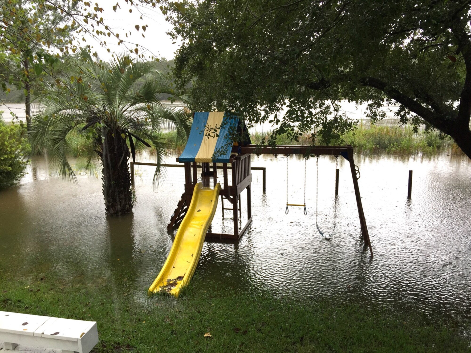 Many of our Reservists in the Lowcountry experienced flooding like this or worse. (U.S. Air Force Photo by Tech Sgt. Shane Ellis)
