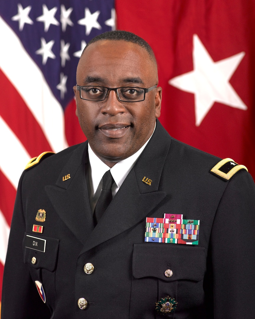 Army Brig. Gen. Richard B. Dix, commander, DLA Distribution 
