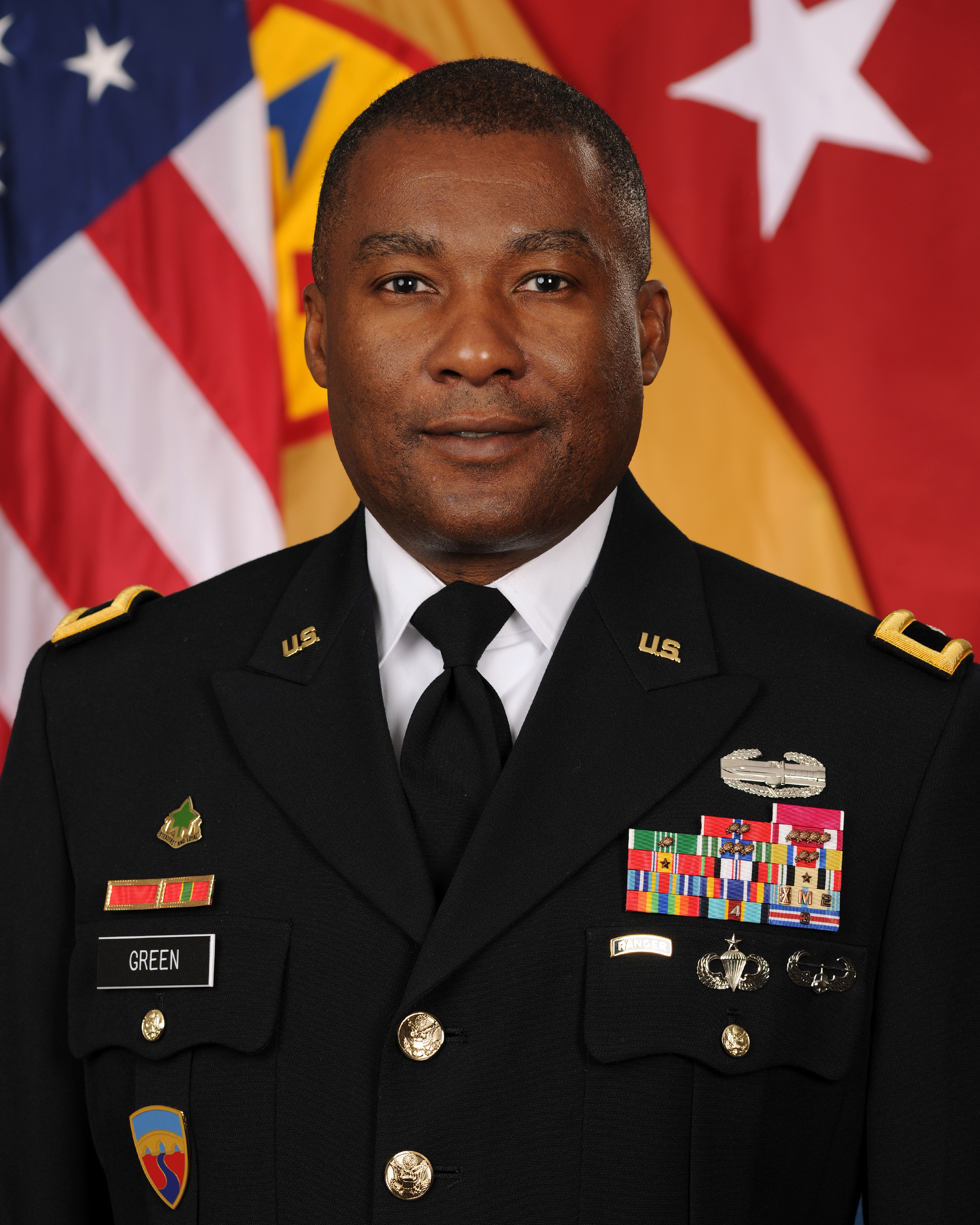General green. Brigadier General Pin.